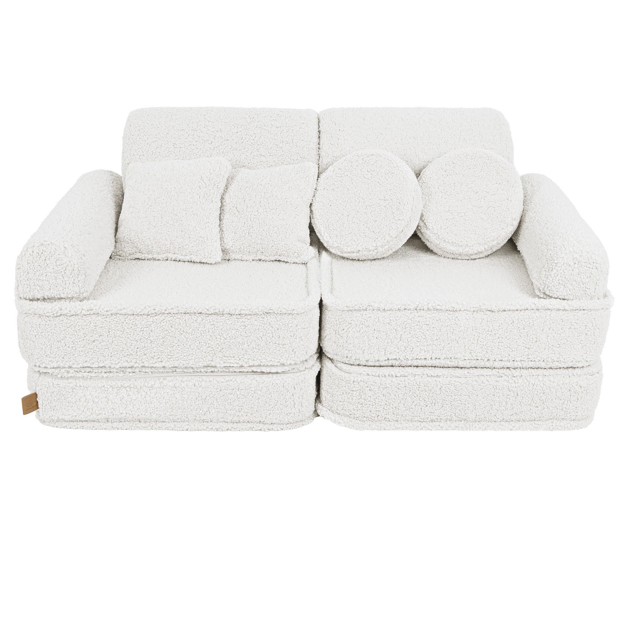 MeowBaby® Cream BEARLY Sofa | Cream Bearly Play Sofa Pocket Plus