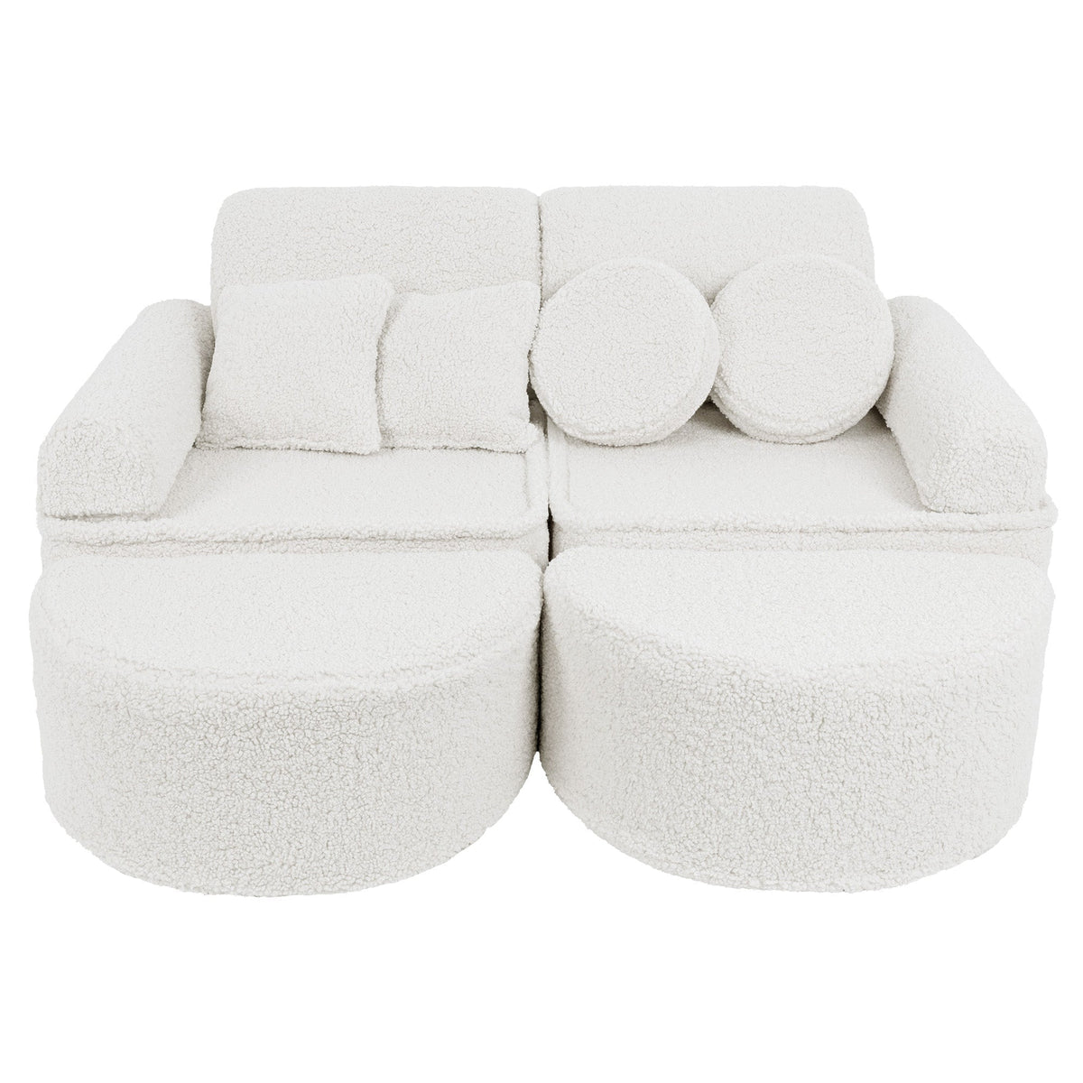 kids play sofa| modular play sofa | play couch | MeowBaby Bearly play sofa for kids | play sofa couch | soft play sofa | white  colour