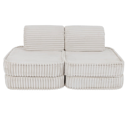 Meowbaby Churros Pocket Sofa Basic Cotton Candy White