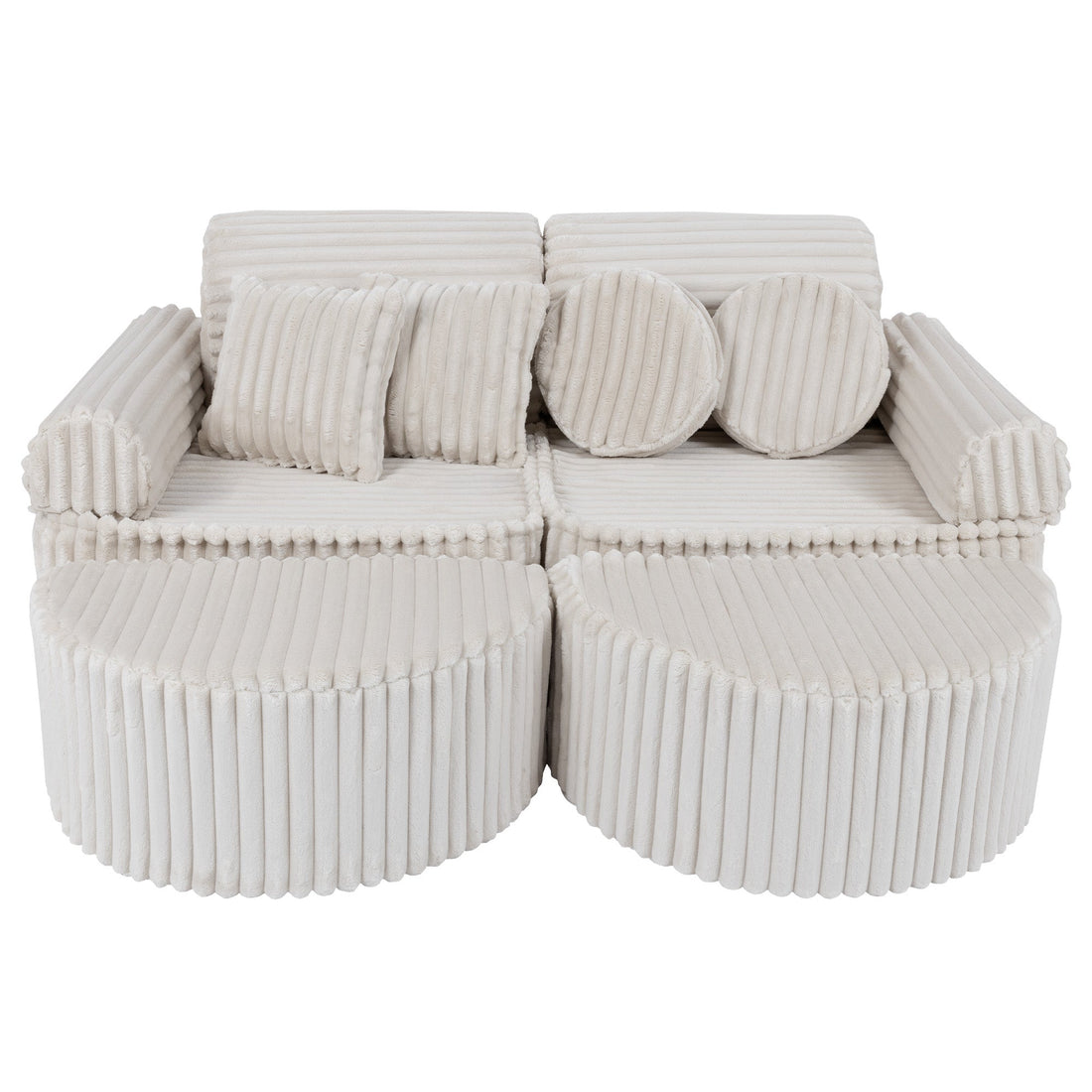 Meowbaby Churros Pocket Sofa Max Cotton Candy White