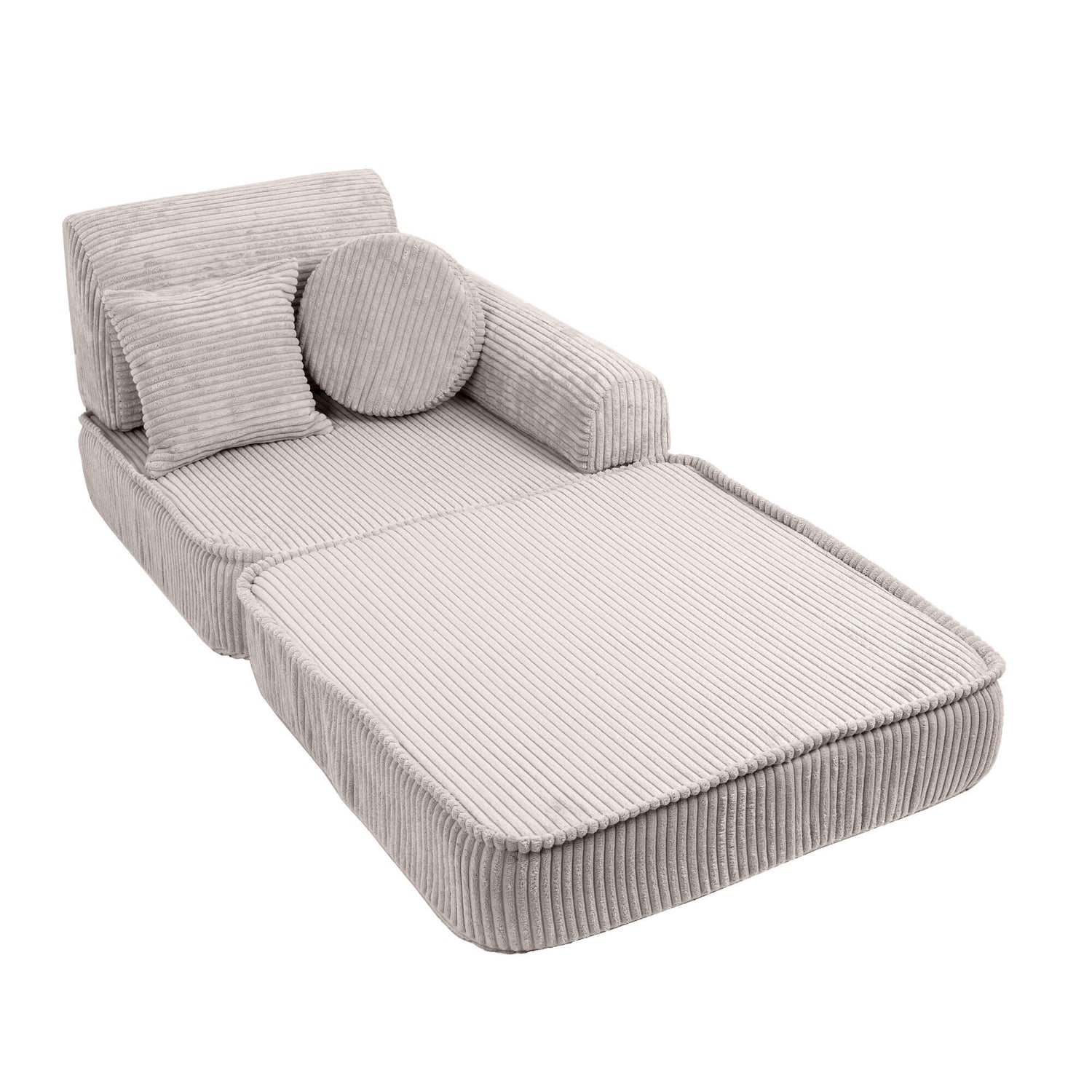 MeowBaby® Aesthetic CORDUROY Play Sofa - Play Sofa Pocket Plus