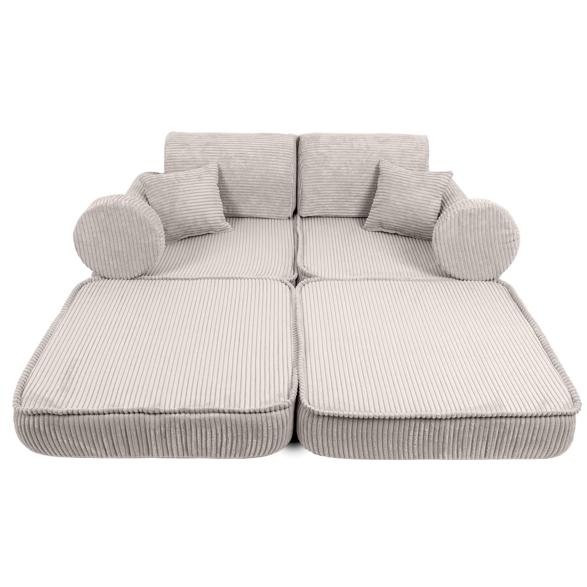 MeowBaby® Aesthetic CORDUROY Play Sofa - Play Sofa Pocket Plus
