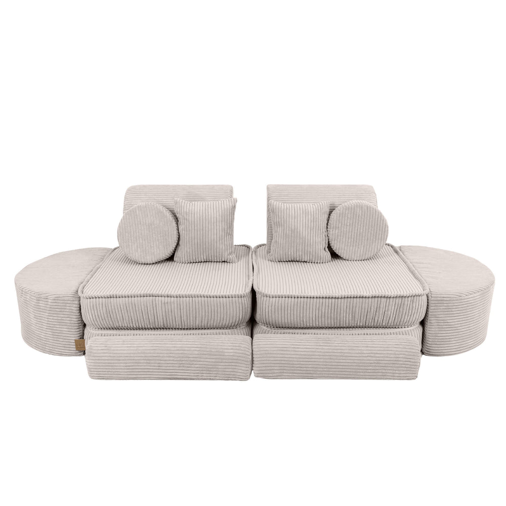 MeowBaby® Ecru CORDUROY Play Sofa - Cream Play Sofa Pocket Max