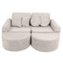 Play Sofa for Kids MeowBaby ecru corduroy | Ecru/Cream Play Sofa | Play Sofa Kids |  Play Couch for Kids | ecru corduroy soft play sofa | 