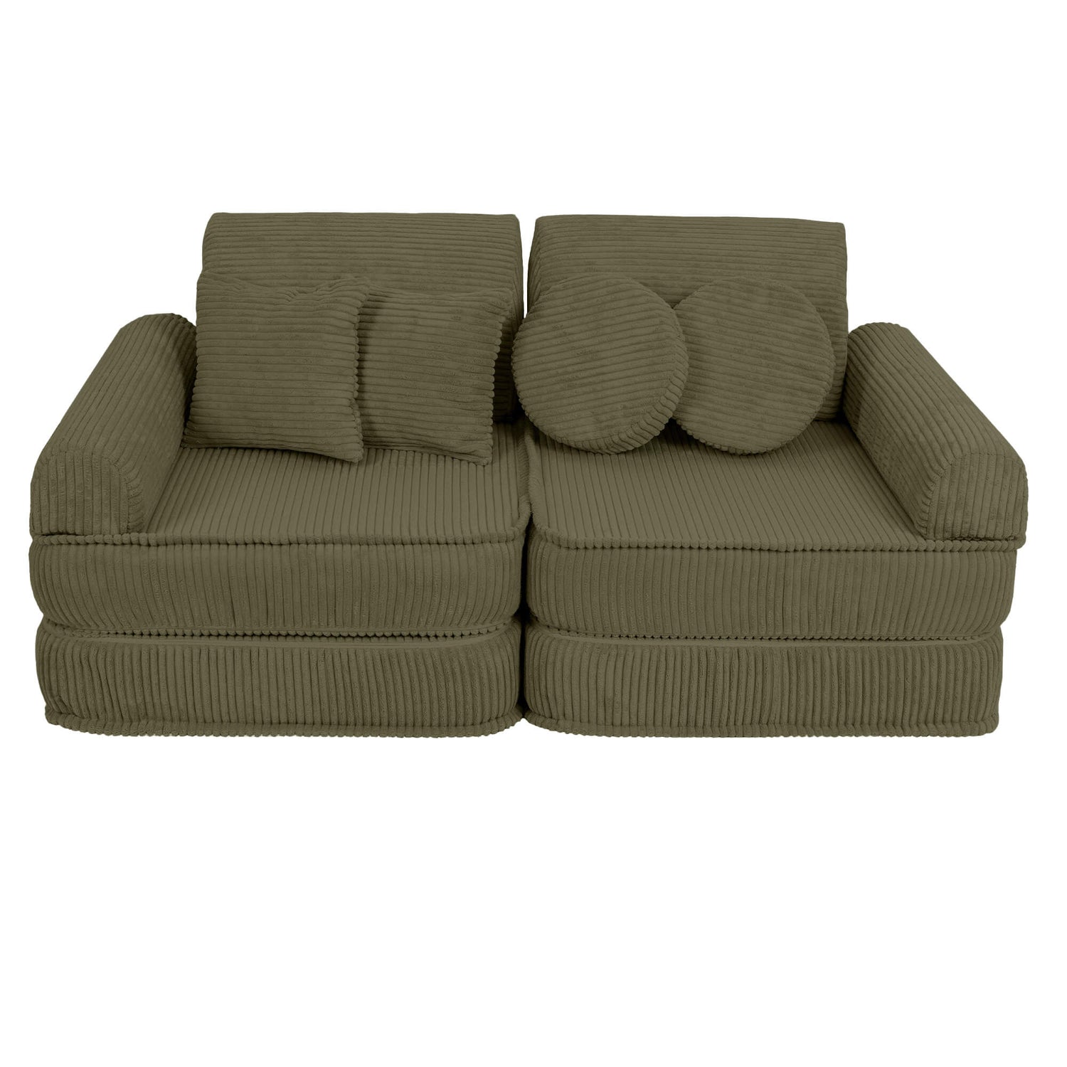 khaki corduroy play sofa | khaki corduroy Play Sofa | Play Sofa Kids khaki corduroy | MeowBaby khaki corduroy soft play sofa | 