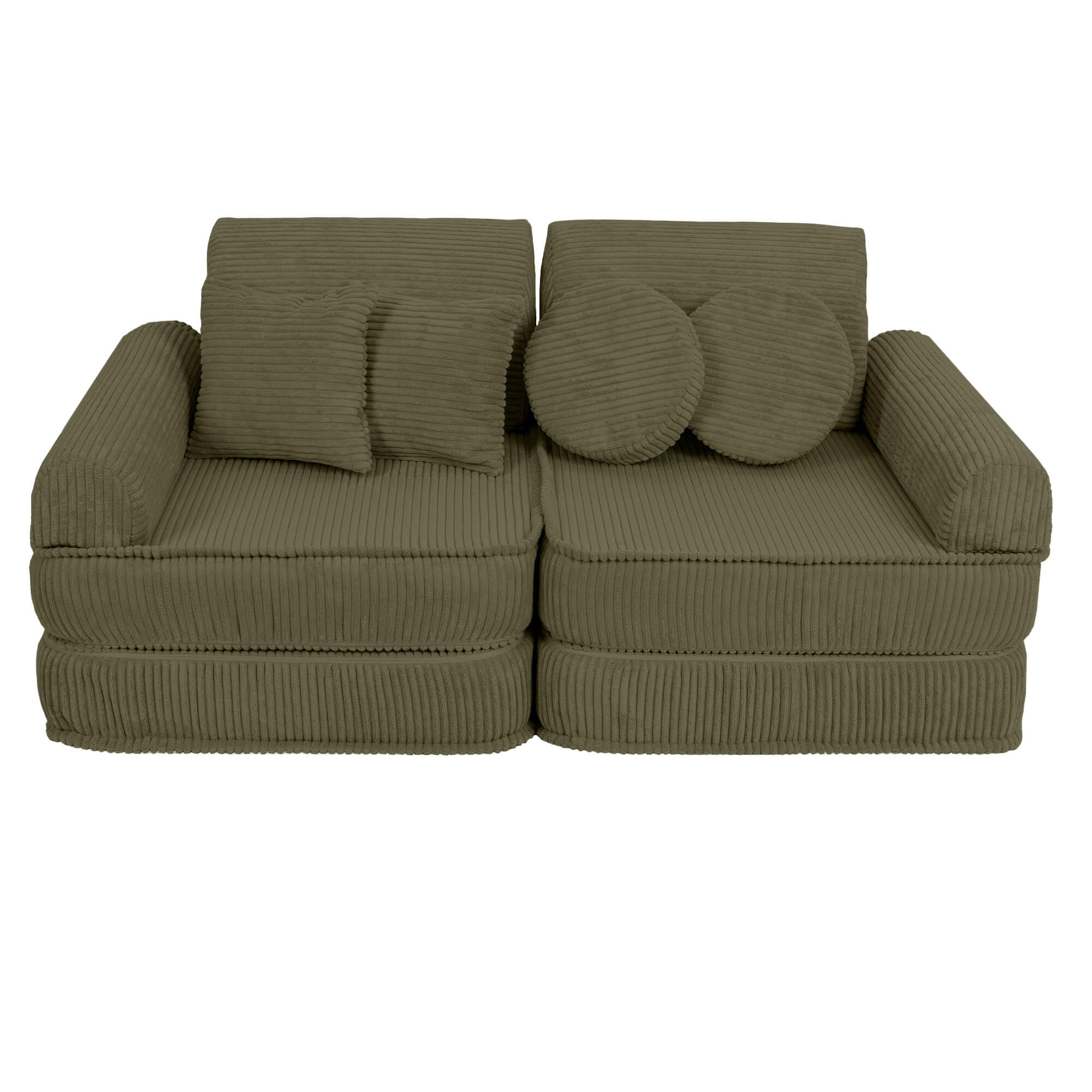 khaki corduroy play sofa | khaki corduroy Play Sofa | Play Sofa Kids khaki corduroy | MeowBaby khaki corduroy soft play sofa | 