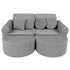 MeowBaby Churros Play Sofa Grey | Kids Play Sofa | Play Couch | Corduroy Soft Play Sofa | Modular Sofa for Kids | 