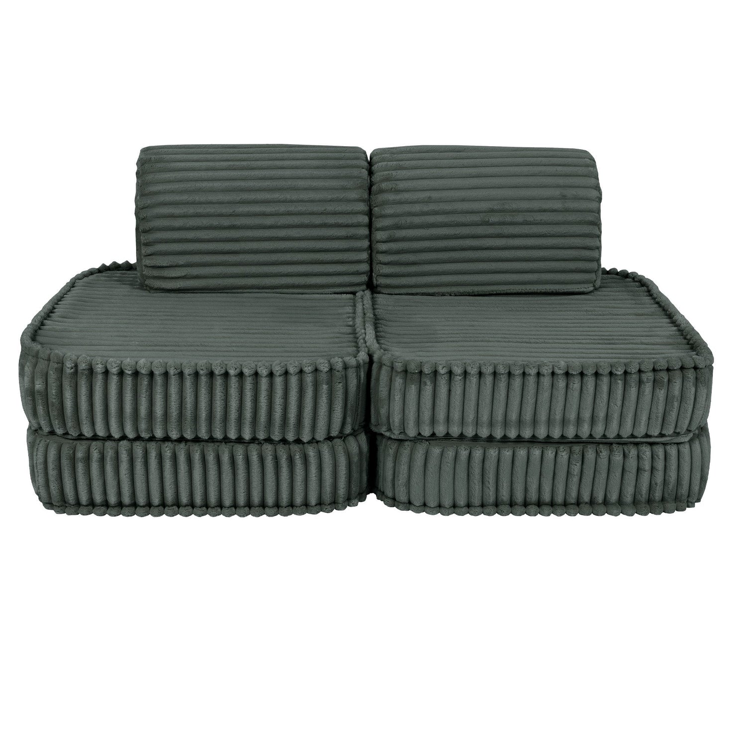 Meowbaby Churros Pocket Sofa Basic Pine Forest Green