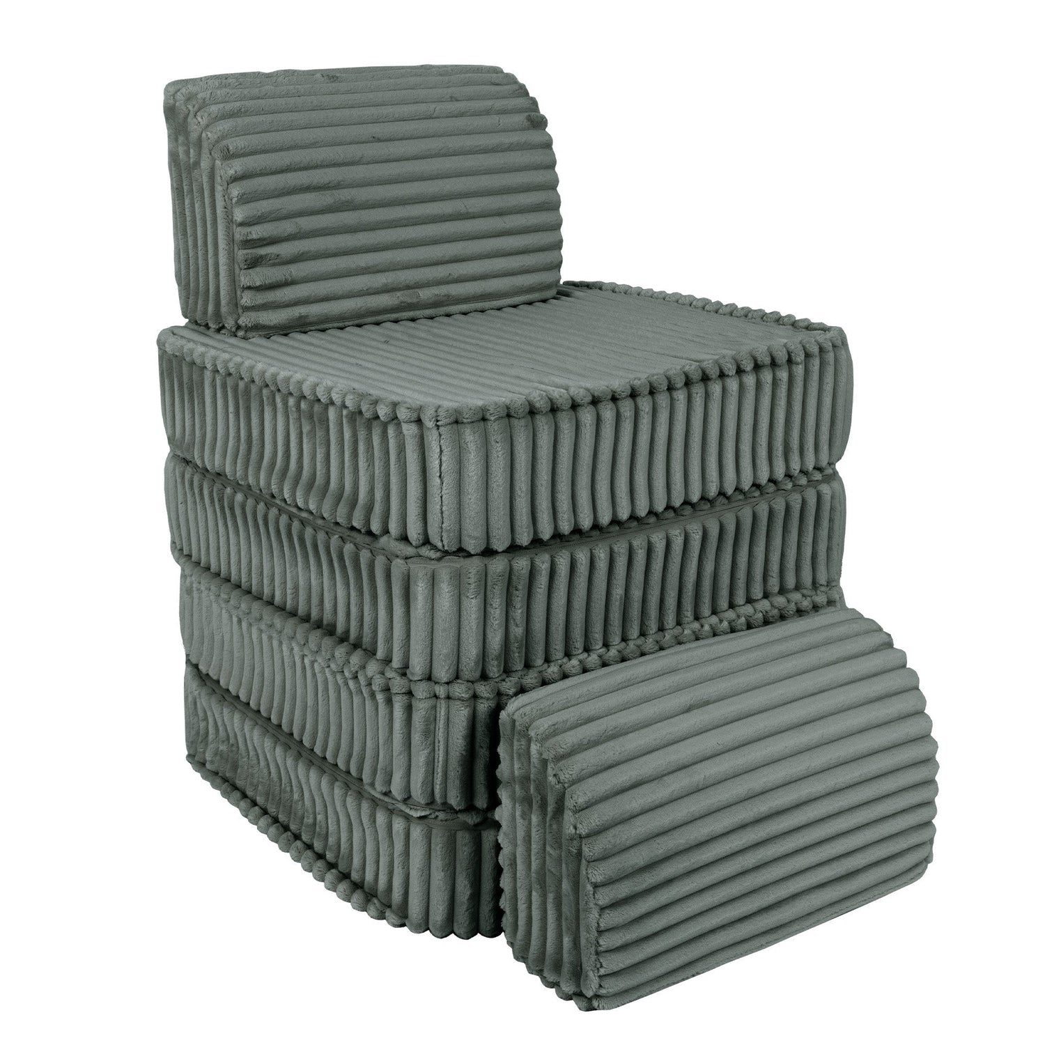 Meowbaby Churros Pocket Sofa Basic Pine Forest Green