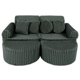 Meowbaby Churros Pocket Sofa Max Pine Forest Green