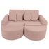 Play Sofa for Kids MeowBaby pink corduroy | Pink Play Sofa | Play Sofa Kids |  Play Couch for Kids | pink corduroy soft play sofa for children | 
