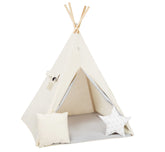 Grey & Cream Teepee Tent | Teepee Grey | Kids Teepee | Teepee Tent for Kids | Teepee Tent for Babies and Toddlers | Grey Tent | Kids Teepee Tent | Teepee Tent for Boys & Girls | 