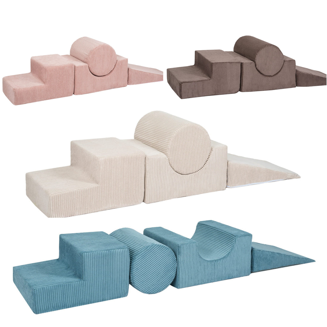 MeowBaby® Corduroy Soft Play Shape Set - 4 elements