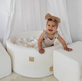 White Boucle Ball Pit | Boucle Ball Pit | White Boucle Ball Pit + Balls | MeowBaby® White Boucle Ball Pit + Balls |