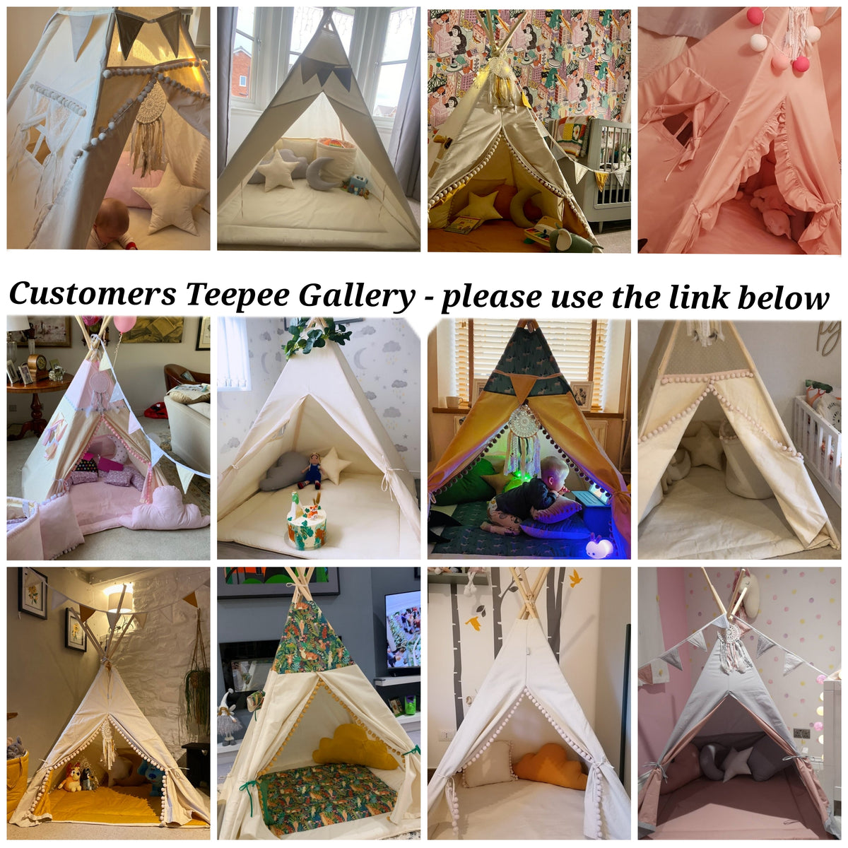 Kids Teepee Tent - Pink Paradise
