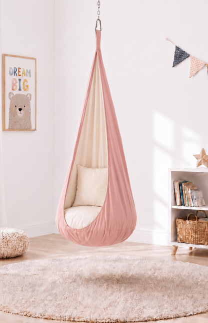 Kids Cocoon Swing - Powder Pink Rose