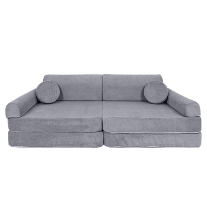 MeowBaby Slimcord Kids Play Sofa - Modular Play Couch | 10 Pieces