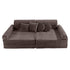 brown corduroy play sofa for kids | MeowBaby corduroy soft play sofa | kids play sofa brown corduroy | 
