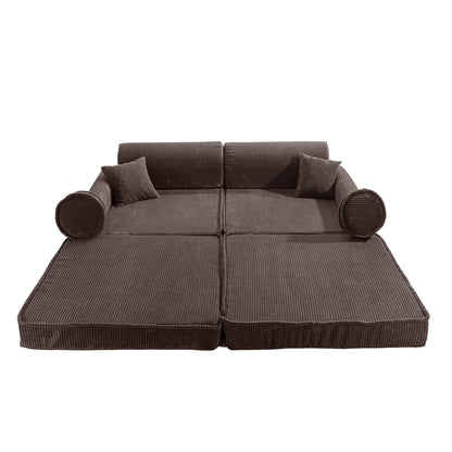 MeowBaby® Kids Play Sofa PREMIUM | Modular Play Couch | Corduroy