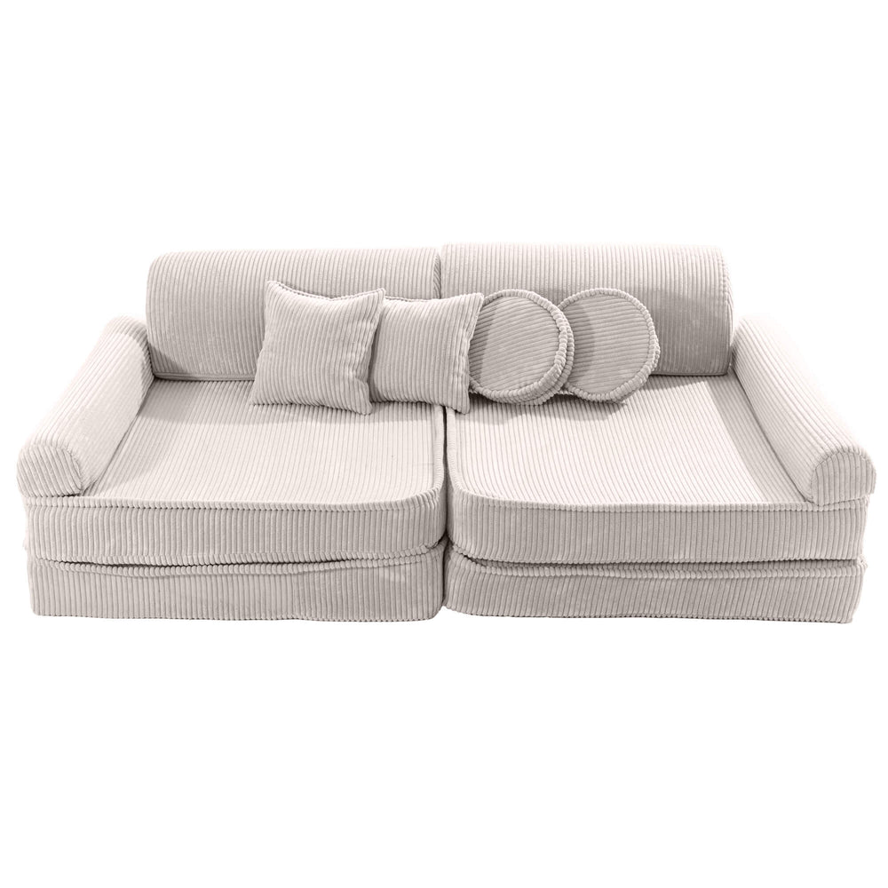 cream corduroy play sofa | cream/ecru corduroy Play Sofa | Play Sofa Kids cream corduroy | MeowBaby cream/ecru corduroy soft play sofa | 