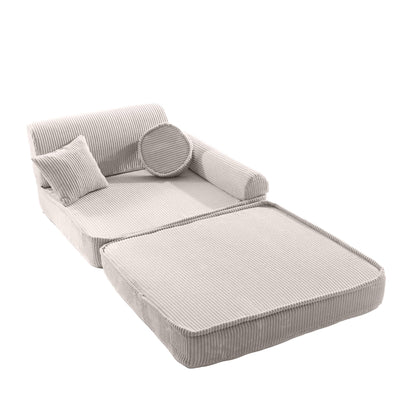 MeowBaby® Kids Play Sofa PREMIUM | Modular Play Couch | Corduroy