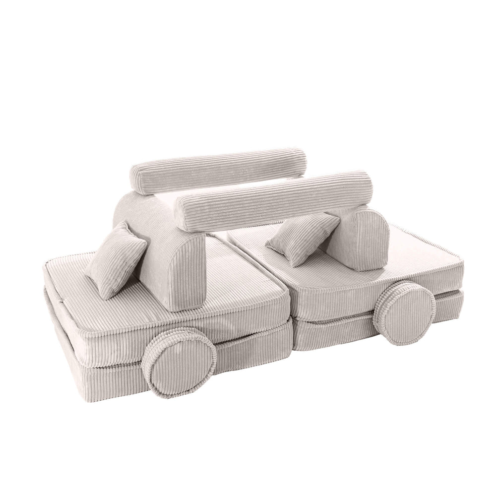 cream corduroy play sofa | cream/ecru corduroy Play Sofa | Play Sofa Kids cream corduroy | MeowBaby cream/ecru corduroy soft play sofa | 