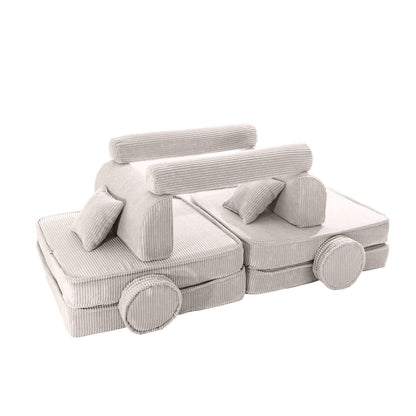 cream corduroy play sofa | cream/ecru corduroy Play Sofa | Play Sofa Kids cream corduroy | MeowBaby cream/ecru corduroy soft play sofa | 