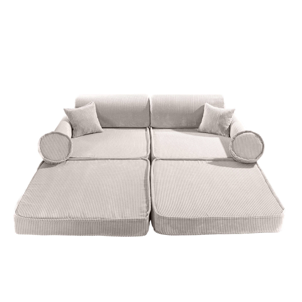 cream corduroy play sofa | cream/ecru corduroy Play Sofa | Play Sofa Kids cream corduroy | MeowBaby cream/ecru corduroy soft play sofa | 