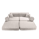 cream corduroy play sofa | cream/ecru corduroy Play Sofa | Play Sofa Kids cream corduroy | MeowBaby cream/ecru corduroy soft play sofa | 