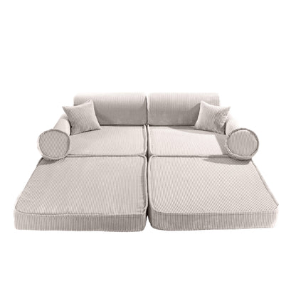 MeowBaby® Kids Play Sofa PREMIUM | Modular Play Couch | Corduroy