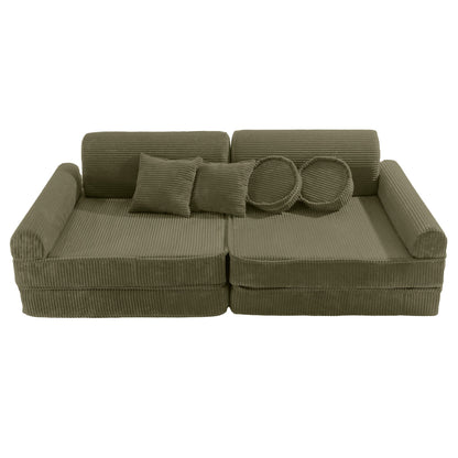 MeowBaby® Kids Play Sofa PREMIUM | Modular Play Couch | Corduroy
