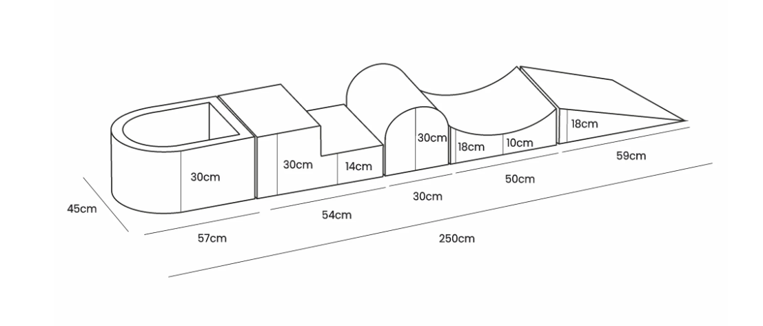 MeowBaby® BEARLY Soft Play Set with Mini Ball Pit &amp; 100 Balls