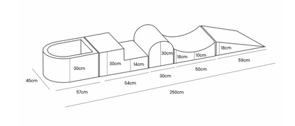MeowBaby® BEARLY Soft Play Set with Mini Ball Pit &amp; 100 Balls