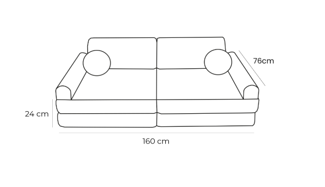 MeowBaby® Boucle Play Sofa - White BOUCLE  Sofa Premium