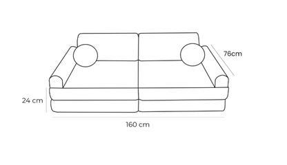 MeowBaby® Boucle Play Sofa - White BOUCLE  Sofa Premium