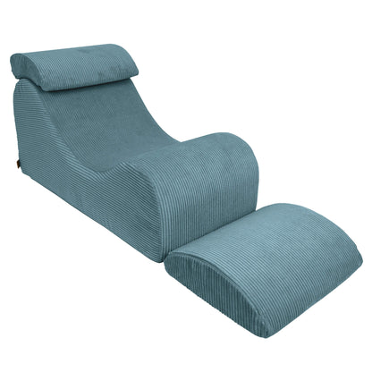 MeowBaby Aesthetic Wave Lounger - Comfy Toddler Foam Filled Chair