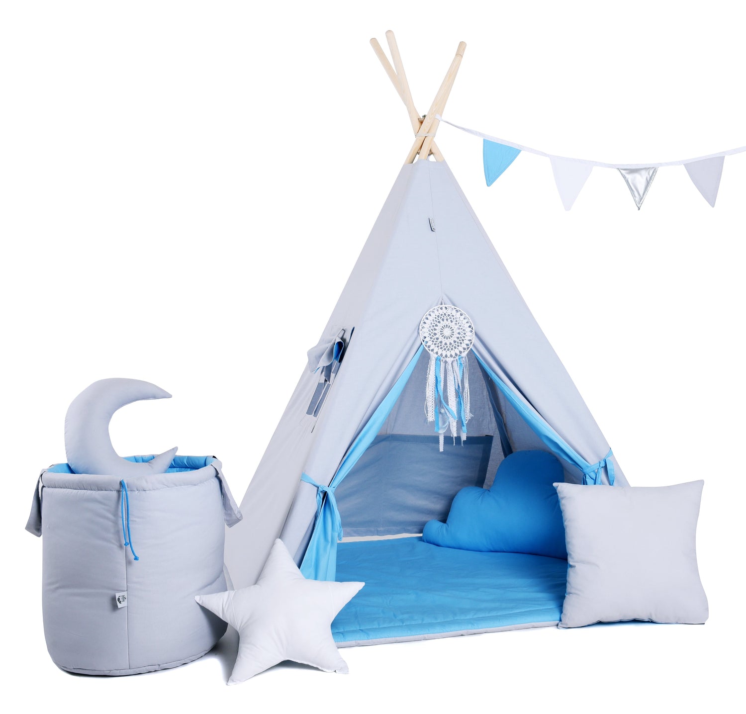 Blue Teepee Tent | Teepee Blue | Kids Teepee | Teepee Tent for Kids | Teepee Tent for Babies &amp; Toddlers | Blue Tent | Kids Teepee Tent | Teepee Tent for Boys &amp; Girls | 