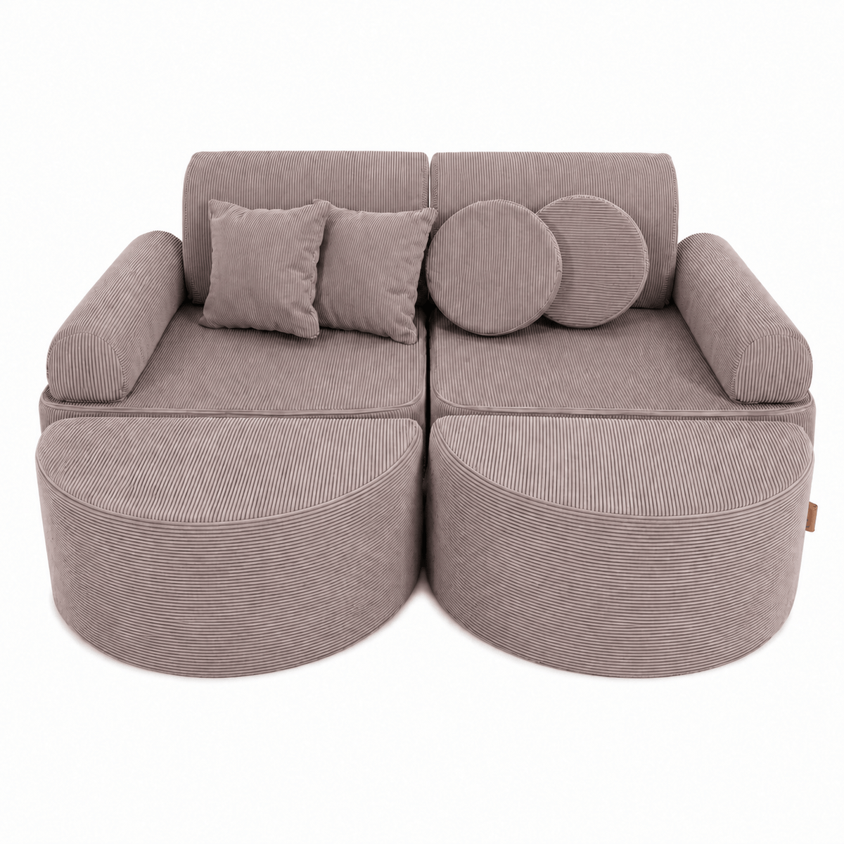 Kids Play Sofa | Modular Play Sofa | modular play couch | MeowBaby Slimcord Play Sofa for kids | taupe play sofa | play couch | modular play sofa | childrens play sofa | 