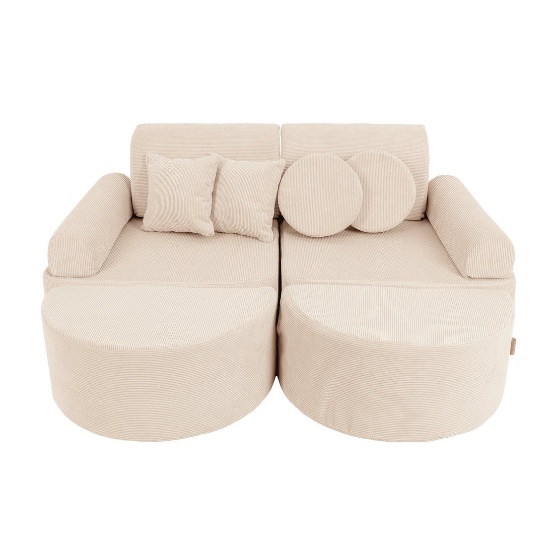 Kids Play Sofa | MeowBaby Slimcord Kids Play Sofa | Modular Play Sofa Bed | ecru/cream play sofa for kids | play couch |