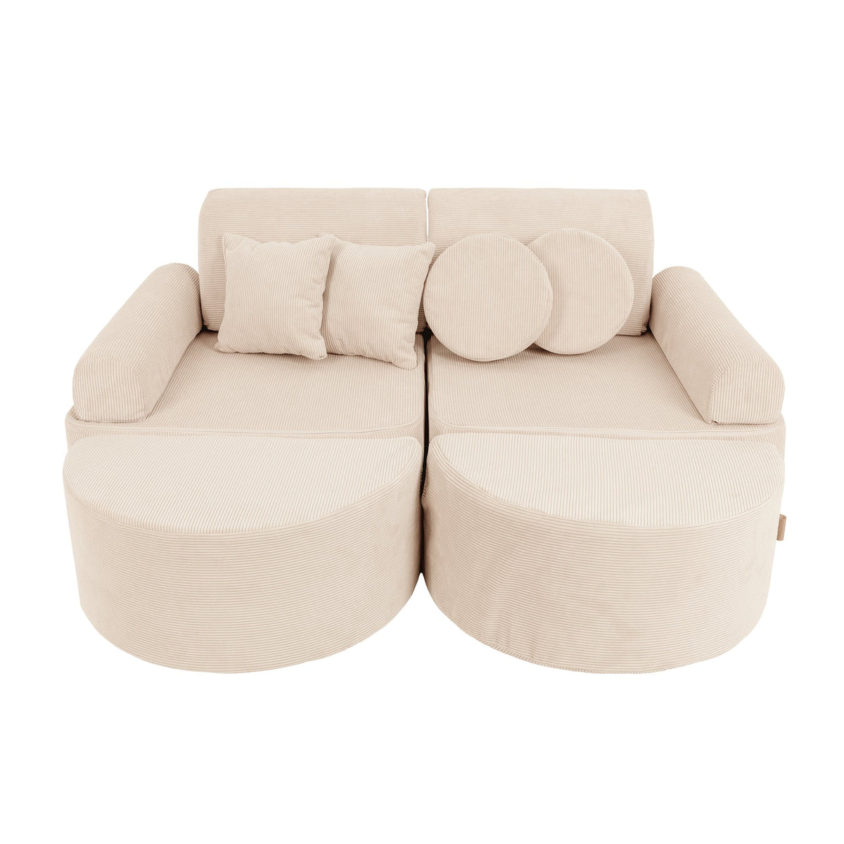 Kids Play Sofa | MeowBaby Slimcord | Modular Play Sofa | Modular Play Couch Bed | cream play sofa for kids | play couch |