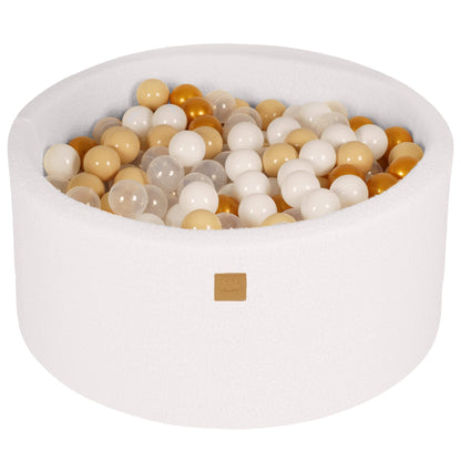 White Boucle Ball Pit | Boucle Ball Pit | White Boucle Ball Pit + Balls | MeowBaby® White Boucle Ball Pit + Balls |