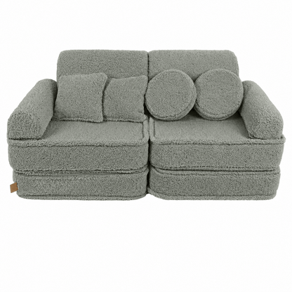 kids play sofa| modular play sofa | play couch | MeowBaby Bearly play sofa for kids | play sofa couch | soft play sofa | sage colour