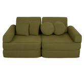 khaki corduroy play sofa | khaki  corduroy Play Sofa | Play Sofa Kids turquoise corduroy | MeowBaby khaki corduroy soft play sofa | 