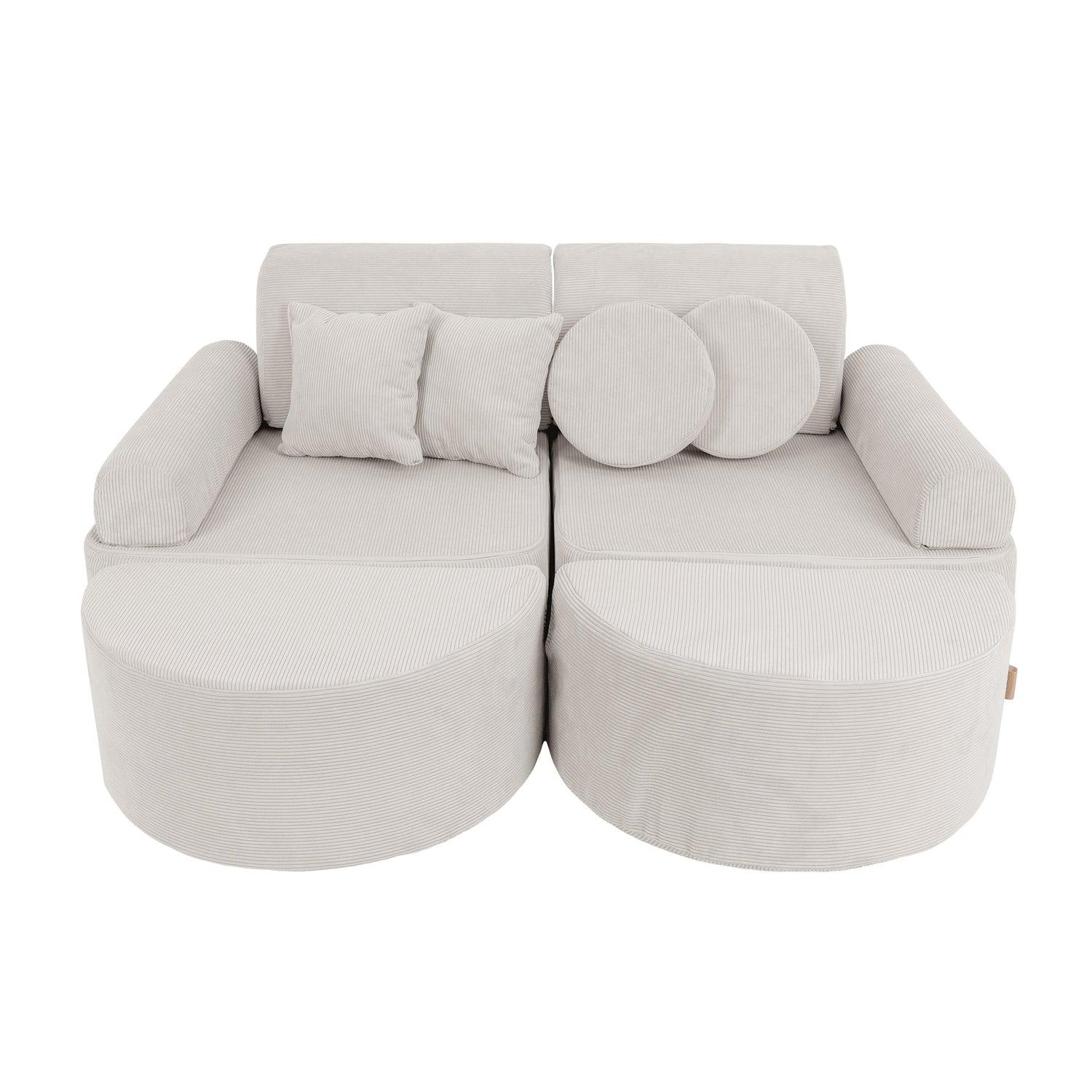 MeowBaby Slimcord Kids Play Sofa | Modular Play Sofa Bed | grey play sofa for kids | play couch |