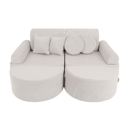 MeowBaby Slimcord Kids Play Sofa | Modular Play Sofa Bed | grey play sofa for kids | play couch |