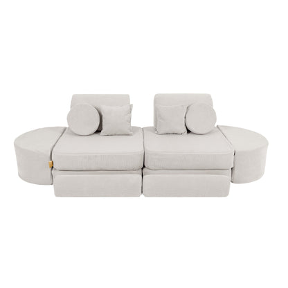 MeowBaby Slimcord Kids Play Sofa | Modular Play Sofa Bed | grey play sofa for kids | play couch |