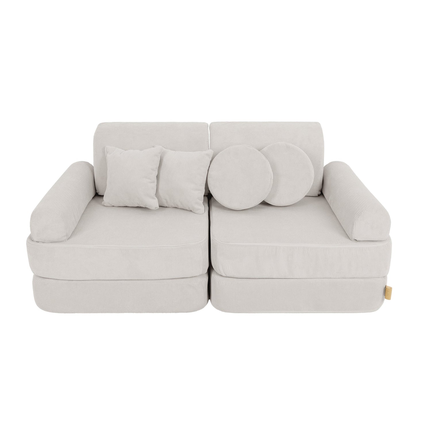 MeowBaby Slimcord Kids Play Sofa | Modular Play Sofa Bed | grey play sofa for kids | play couch |
