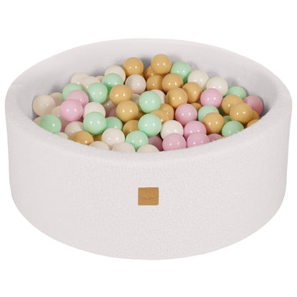 White Boucle Ball Pit | Boucle Ball Pit | White Boucle Ball Pit + Balls | MeowBaby® White Boucle Ball Pit + Balls |