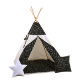 Black & Cream Teepee Tent | Teepee Black | Kids Teepee | Teepee Tent for Kids | Teepee Tent for Babies & Toddlers | Black Tent | Kids Teepee Tent | Teepee Tent for Boys & Girls | 