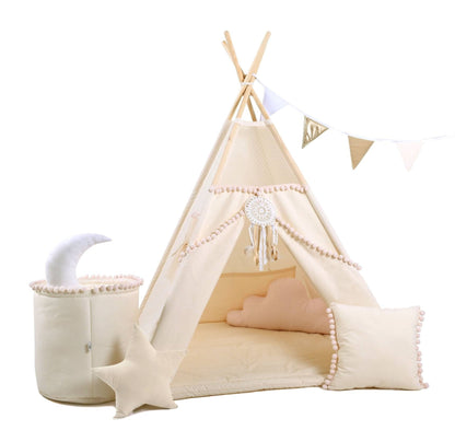 Cream Teepee Tent | Teepee Cream | Kids Teepee | Teepee Tent for Kids | Teepee Tent for Babies and Toddlers | Cream Tent | Kids Teepee Tent | Teepee Tent for Boys &amp; Girls |